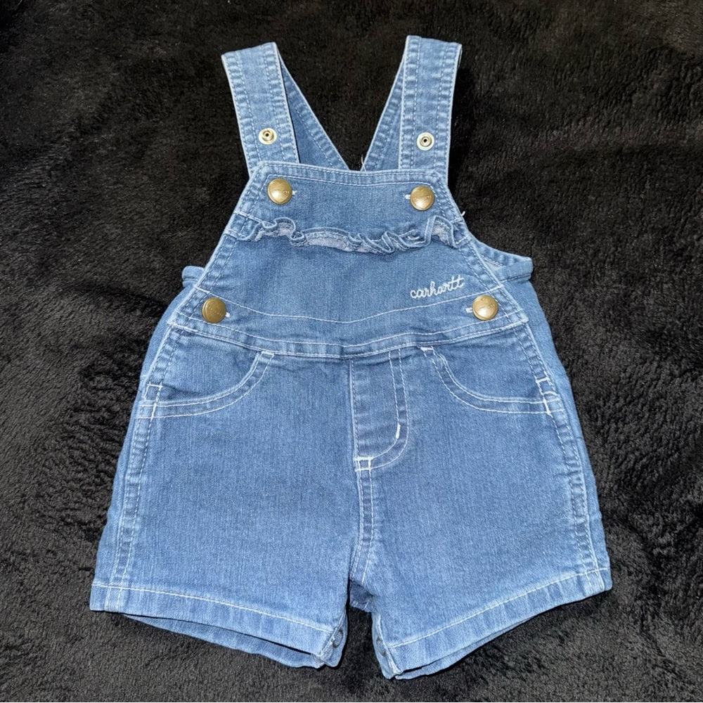 Carhartt Kids Blue Denim Overalls Baby